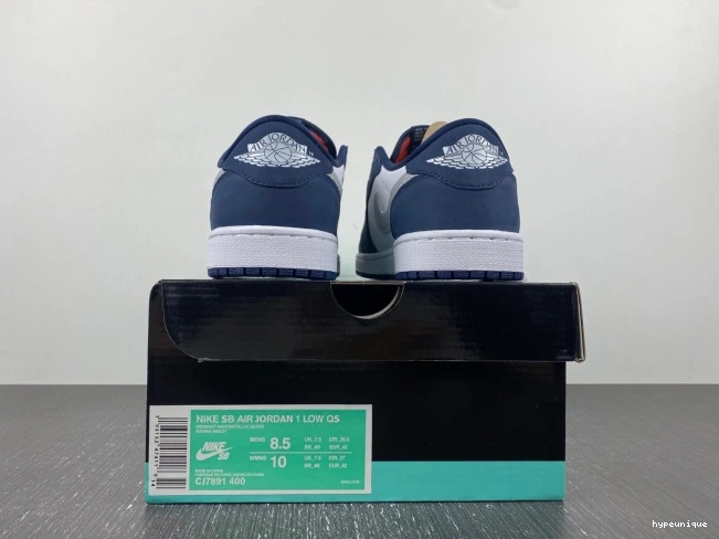 HYPE Midnight 1 Jordan Low SB Navy CJ7891-400 0805